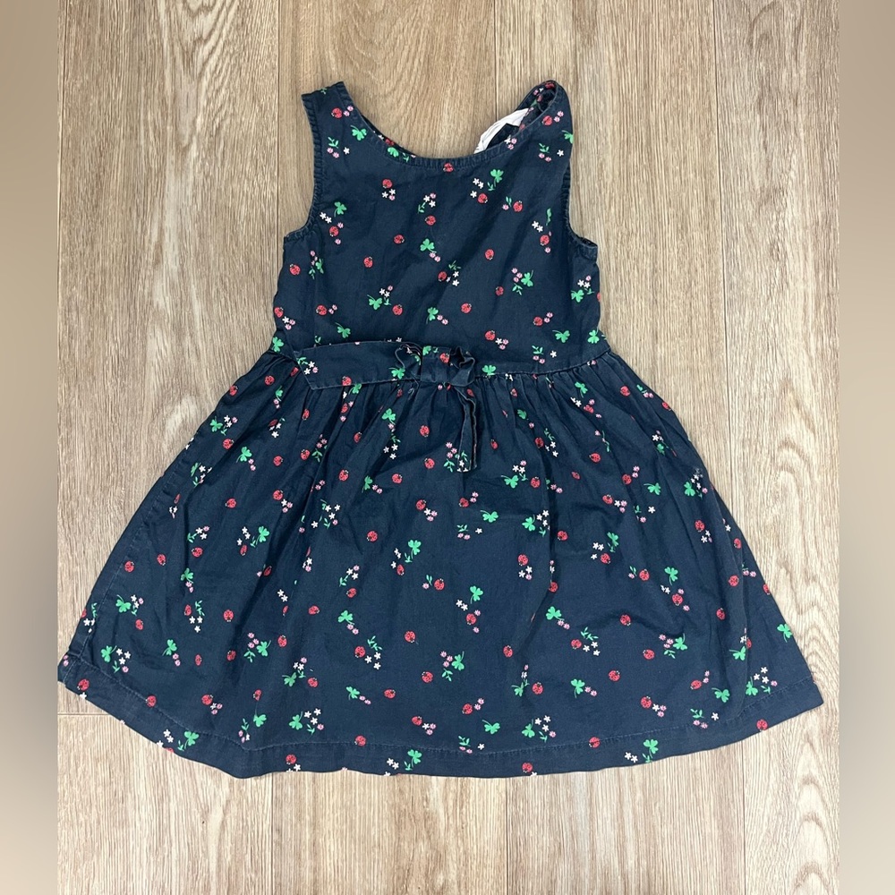 H&M Navy Lady Bug Dress size 2-3 years